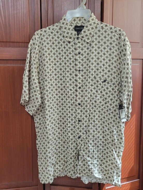 Charter Club Other - NWT Charter Club Casual Button Up Geometric Print Short Sleeve Large